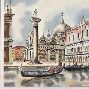 Venice Artist Watercolor original Wall Art